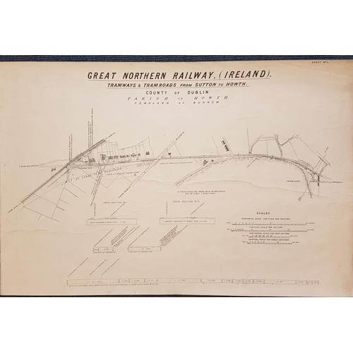 262 - Great Northern Railway (Ireland) Tramways and Tramroads from Sutton to Howth: W. H. Mills, M. Lust, ... 