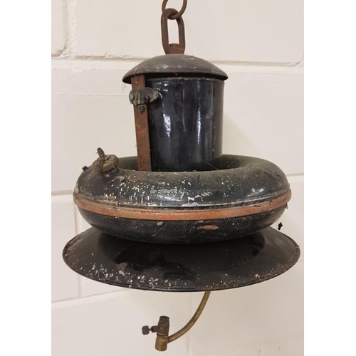 281 - Signal Box Doughnut Style Ceiling Oil Lamp