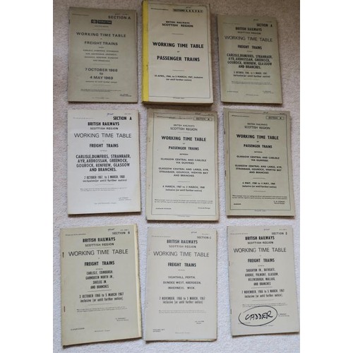 320 - British Rail Working Timetables, England and Scotland, 1960s, 1x 1980; British Rail Working Timetabl... 