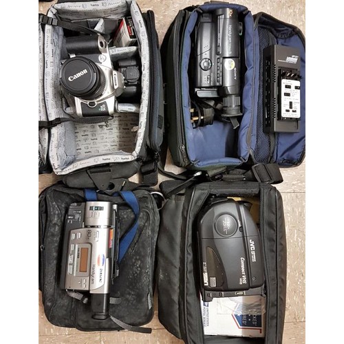 402 - Collection of Video Cameras - Sony Handycam x 2, Canon and JVC