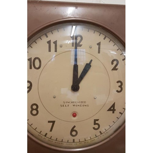 431 - Rare “Self Winding Clock Co.” Wall Clock