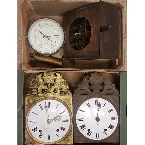 452 - Three French Comtoise Clocks and the makings of a clock