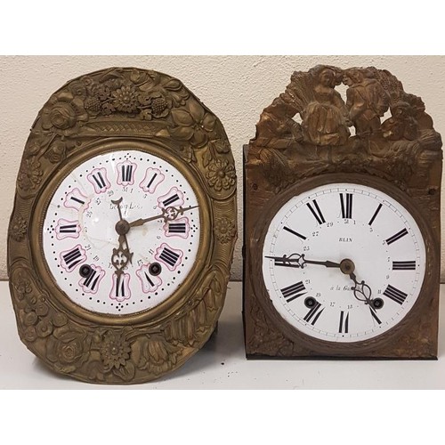 455 - Two French Comtoise Wall Clocks A/F