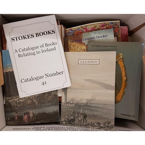 5 - Large Collection of Catalogues - DeBurca, Rowan, Courtwood & Stokes Books - a box