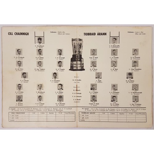 19 - G.A.A.: 1967 All Ireland Hurling Final between Kilkenny & Tipperary Match Programme. September 3... 