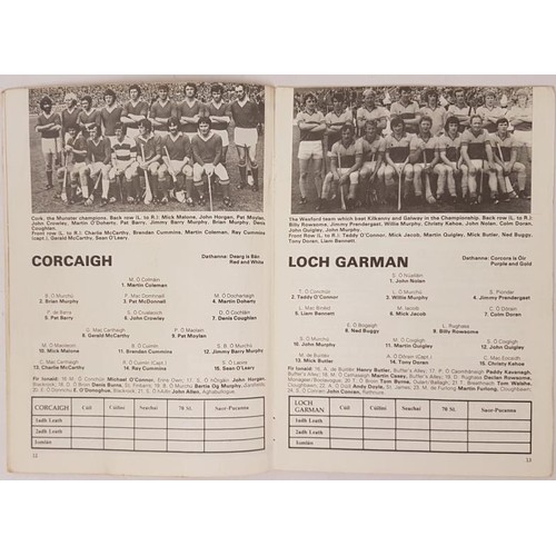 26 - G.A.A.: 1976 All Ireland Hurling Final between Cork & Wexford Match Programme. September 5th.... 