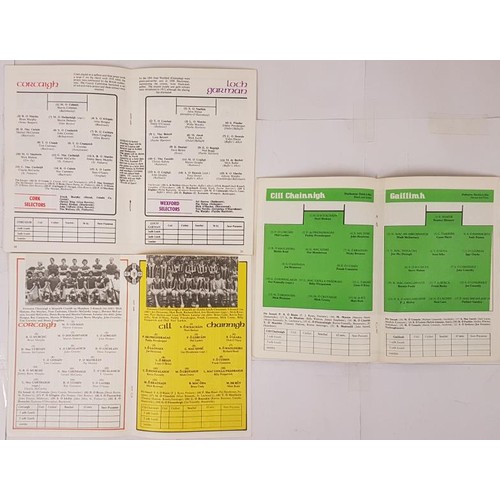 27 - G.A.A.: 1977, 1978 & 1979 All Ireland Hurling Final Match Programmes. 1977 Cork v Wexford, 1978 ... 