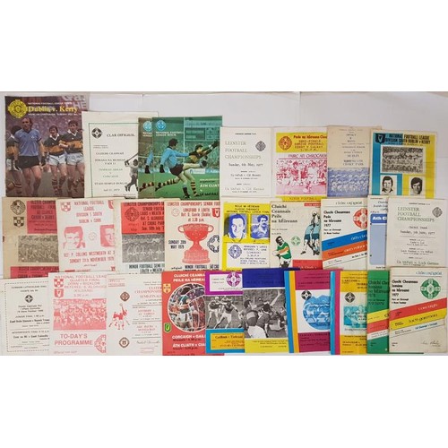 40 - G.A.A. - A Collection of 1970's Inter County Hurling (18) and Football (21 ) Match Programmes. Some ... 