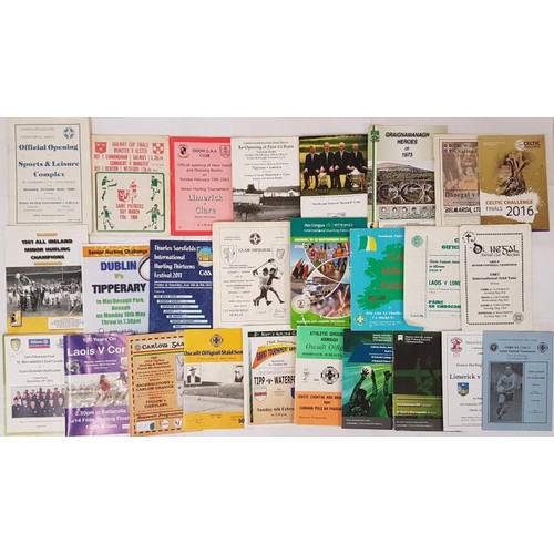 42 - G.A.A. - Large Collection of G.A.A. Commemorative Match Programmes, Official Openings, Challenge Mat... 