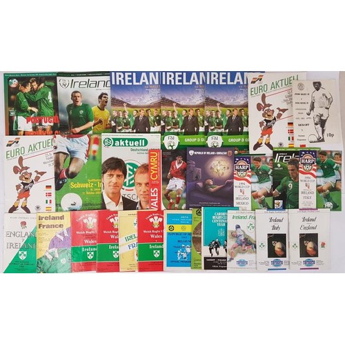 43 - Ireland International Match Programmes - Rugby (c.24 from 1964 to 2006) and Soccer (c.25)