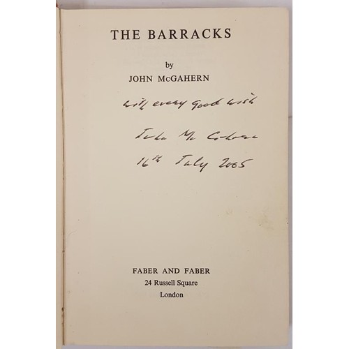 56 - McGahern, John. The Barracks (SIGNED), F&F, 1963, H/B