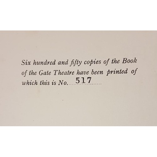 62 - Hobson, Bulmer. Editor. The Gate Theatre Dublin. Profusely illustrated with coloured and black and w... 