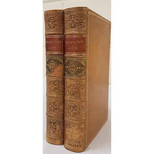 66 - FINE BINDING. Forster, John. The Life and Times of Oliver Goldsmith. Two volumes. London, Bradbury a... 