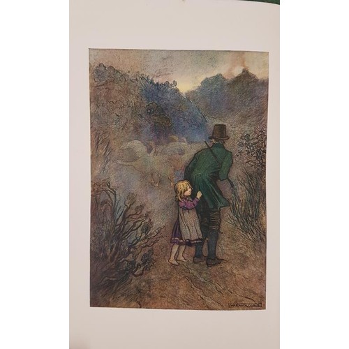 68 - Jane Barlow. Irish Ways. 1909. 1st Fine colour plates by Warwick Goble. Original gilt green cloth... 