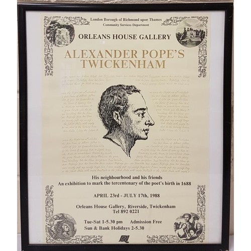 579 - Framed Poster of Alexander Pope 1988 Exhibition