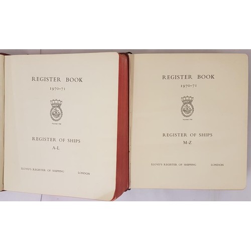 605 - Lloyd's Register of Shipping 1970-71 Mullock & Sons Ld., Limerick. Register of Ships Vol I A-L &... 