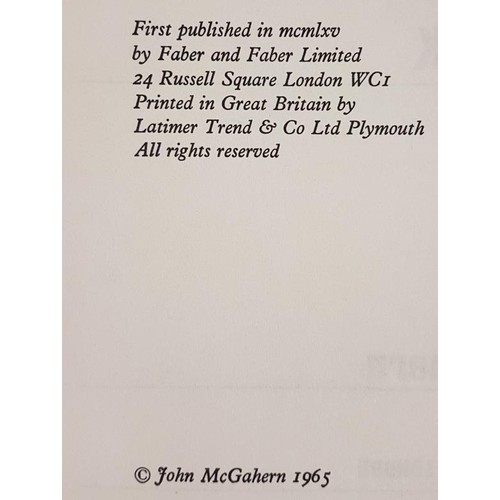 448 - John McGahern The Dark. Faber, 1965. First Edition. Signed. VG+ in cloth. Unclipped dj. Bright, tigh... 