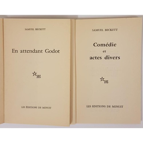 476 - Samuel Beckett. En Attendant Godot. 1952;  and S. Beckett. Comedie et Acts Divers. 1966. 2 scar... 