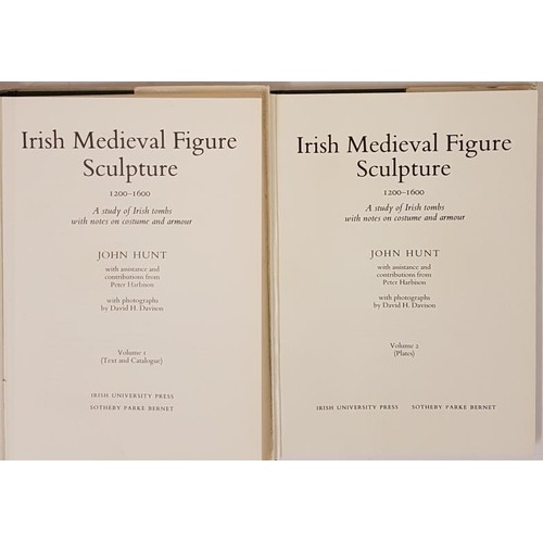 15 - Hunt, John. Irish Medieval Figure Sculpture, 1200-1600. A Study of Irish Tombs with Notes on Costume... 