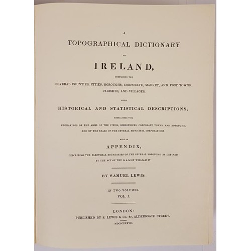 45 - Lewis’s Topographical Dictionary, Large 4to; 2 vols plus atlas vol facsimile set in box publis... 