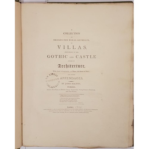53 - James Malton - Architect. A Collection of Designs for Rural Retreats as Villas principally in the Go... 