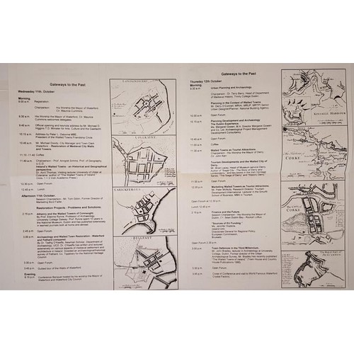 67 - Avril Thomas, The Walled Towns of Ireland, 2 vols, 8vo, almost mint, djs, ex libris George Cunningha... 