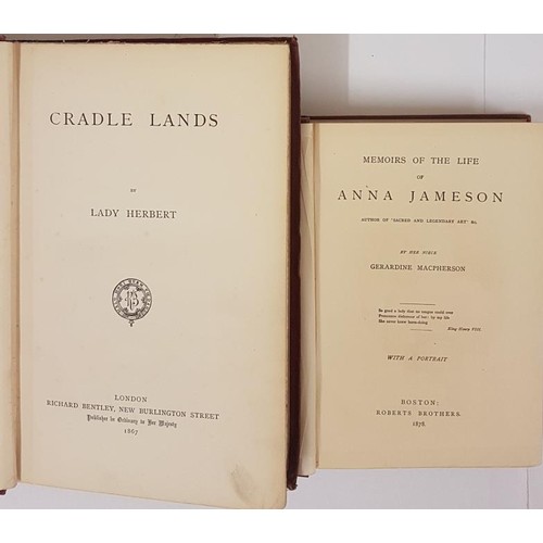 90 - Memoirs Of The Life Of Anna Jameson, author of the Sacred and Legendary Art. by her niece Geraldine ... 