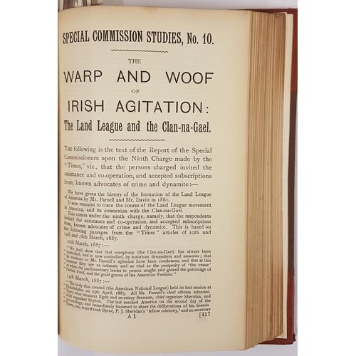 95 - Bound volume of Pamphlets and leaflets. Parnell Commission; Tipperary Bombs; T. D. Sullivan, M. P. ;... 