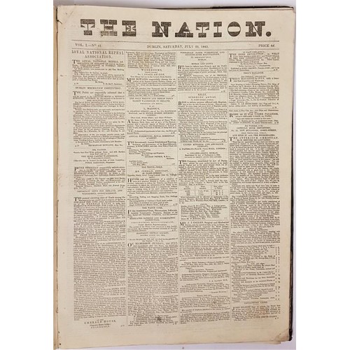 139 - The Nation, a large bound collection of editions c.1842-1843