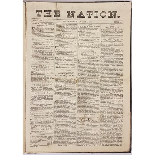 139 - The Nation, a large bound collection of editions c.1842-1843