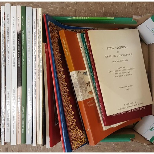 145 - Small Box of Book/Manuscript Auction Catalogues to include Bonhams, etc. (c. 20)