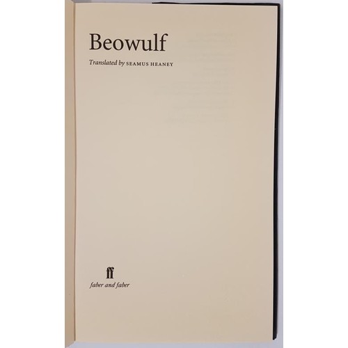 186 - Seamus Heaney. Beowulf. Translated by Heaney. 1999. 1st Barrie Cook illustrated d.j.