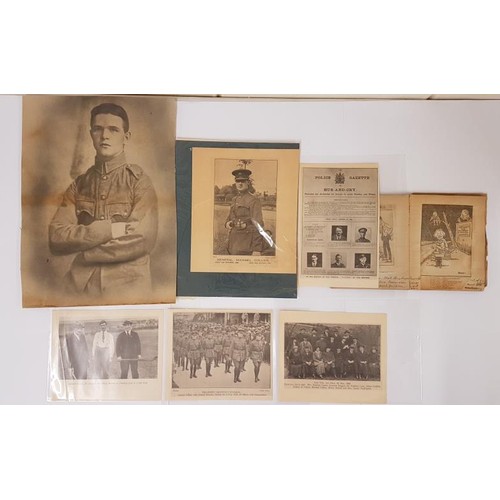 202 - Small archive of clippings & news photos of Michael Collins and a note book 1920/1922 with clipp... 