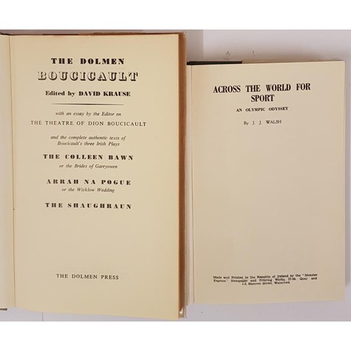 217 - J. J. Walsh. Across The World For Sport. Waterford 1957. 1st. Illustrated. Ronnie Delaney illustrate... 