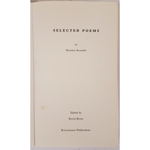 237 - Brendan Kennelly, Selected Poems, 8vo, dj signed ltd edition of 750 copies of which this is no 317. ... 