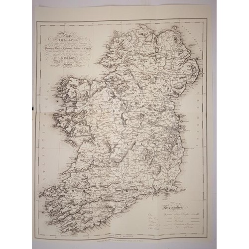 271 - Samuel Lewis Topographical Dictionary of Ireland, 3 vol facs set from Kennys, 2 vols of text and one... 