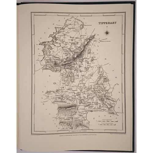 271 - Samuel Lewis Topographical Dictionary of Ireland, 3 vol facs set from Kennys, 2 vols of text and one... 