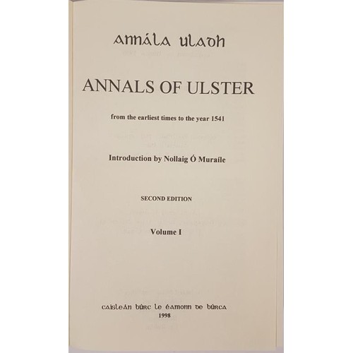 275 - Annals of Ulster, A Chronicle of Irish Affairs. 1-4 Volume set in a slipcase(4)