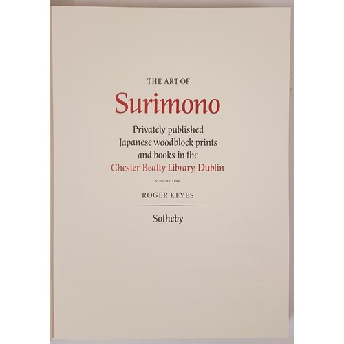 276 - Chester Beatty Library, Dublin. The Art of Surimono. Privately published 1985 Japanese woodblock pri... 