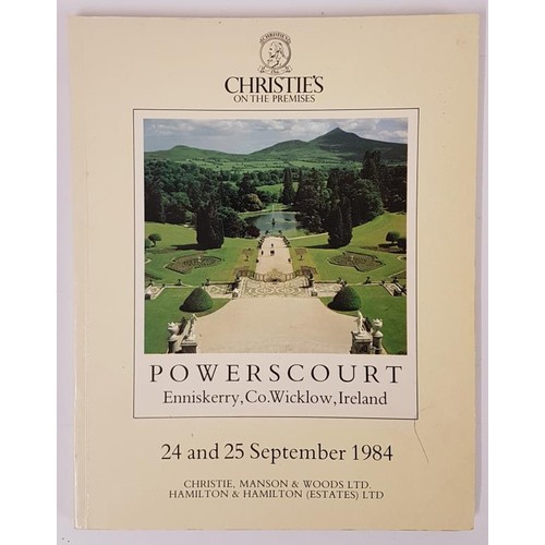 280 - Christies Catalogue re sale of contents of Powerscourt, Enniskerry, Co. Wicklow on 24th and 25th Sep... 