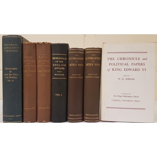 336 - The Autobiography of Arthur Young, edited by M Betham-Edwards, 1898, 2 vols; Life Letters and Journa... 