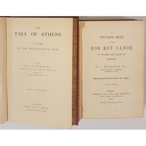 339 - R. A. J. Church. The Fall of Athens - A Story of the Peloponnesian War. 1906. 1st Illus;   ... 