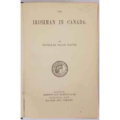 347 - The Irishman In Canada by Nicholas Flood Davin. Decorative blue cloth