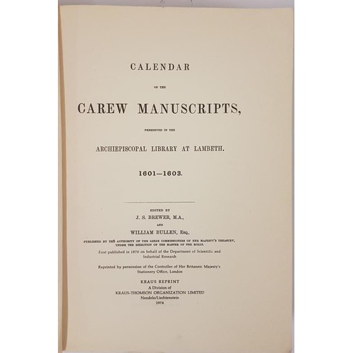 371 - Calendar of the Carew Manuscripts 1601-1603 edited by J. S. Brewer and William Bullen