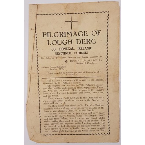 374 - Donegal. The History of Landlordism in Donegal by O’Gallchobhair. 1962 with leaflet The Pilgri... 