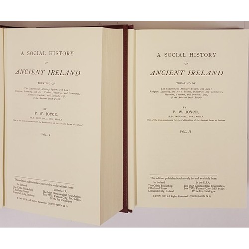 377 - A Social History of Ancient Ireland, Treating of Government, Religion, Law, Art, Trade, Manners and ... 