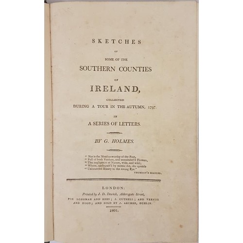 388 - Sketches of Some of the Southern Counties of Ireland collected during a Tour in the Autumn 1798 in a... 