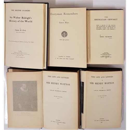 421 - Sir Henry Wotton, Life and Letters by Pearsall Smith, 2 Vol Set, 1907; The Sherleain Odyssey by Boie... 