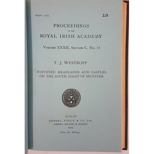 438 - Munster Fortified Headlands by Westropp - a bound collection of 6 Proceedings of the Royal Irish Aca... 