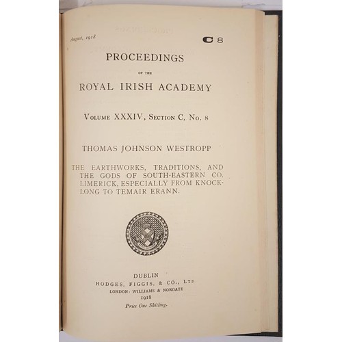 438 - Munster Fortified Headlands by Westropp - a bound collection of 6 Proceedings of the Royal Irish Aca... 